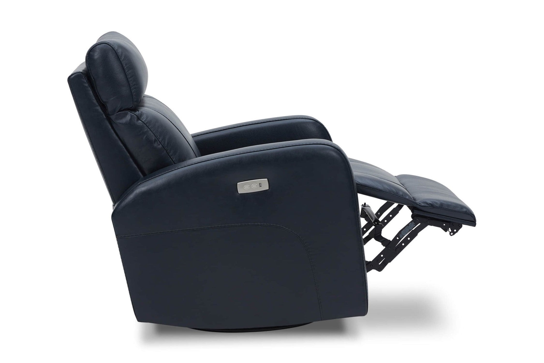 Power Glider Swivel Rocker Recliner Chair，Double Layer Backrest ，Track armrest