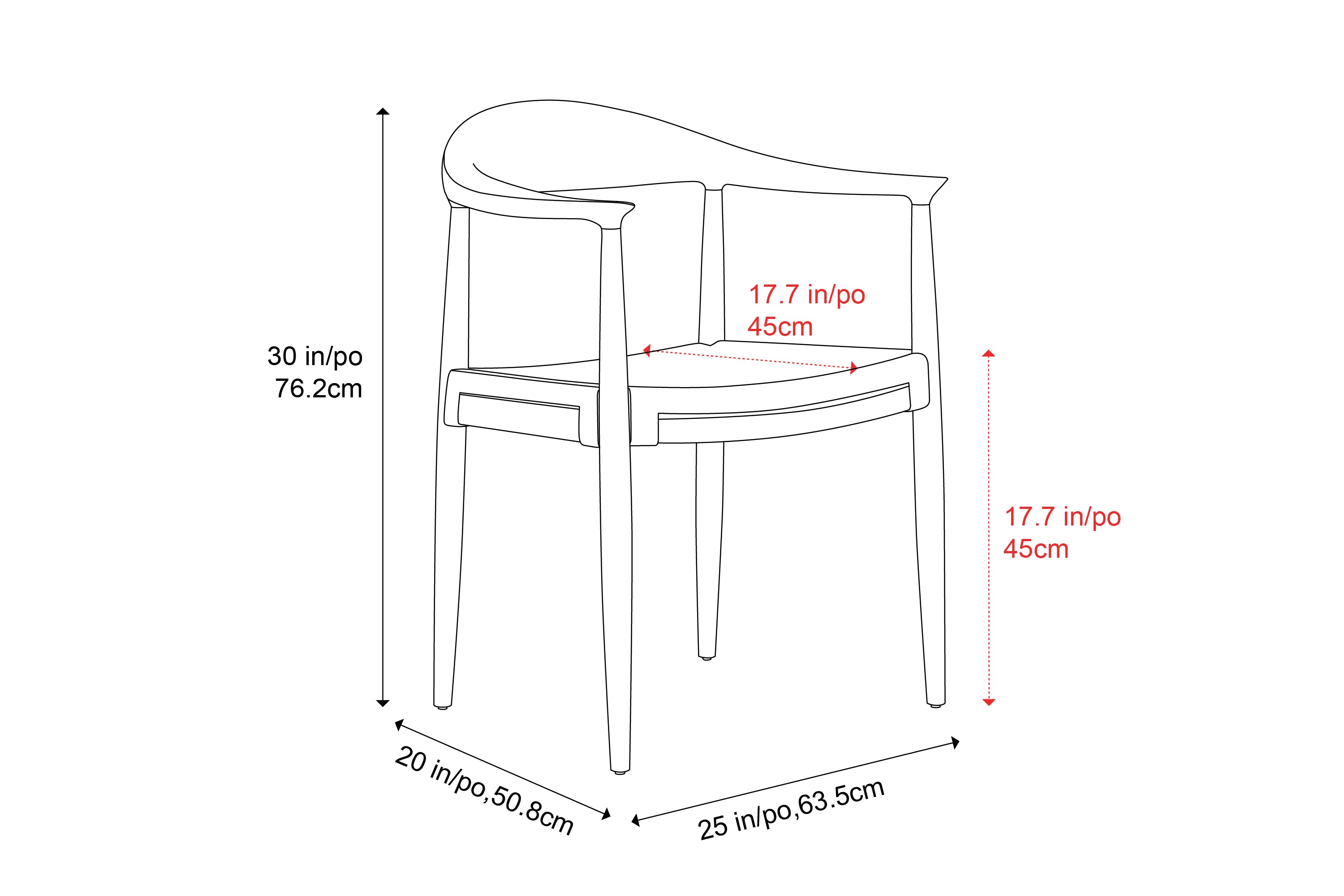 Valencia Donatella Wood Dining Chair, Walnut