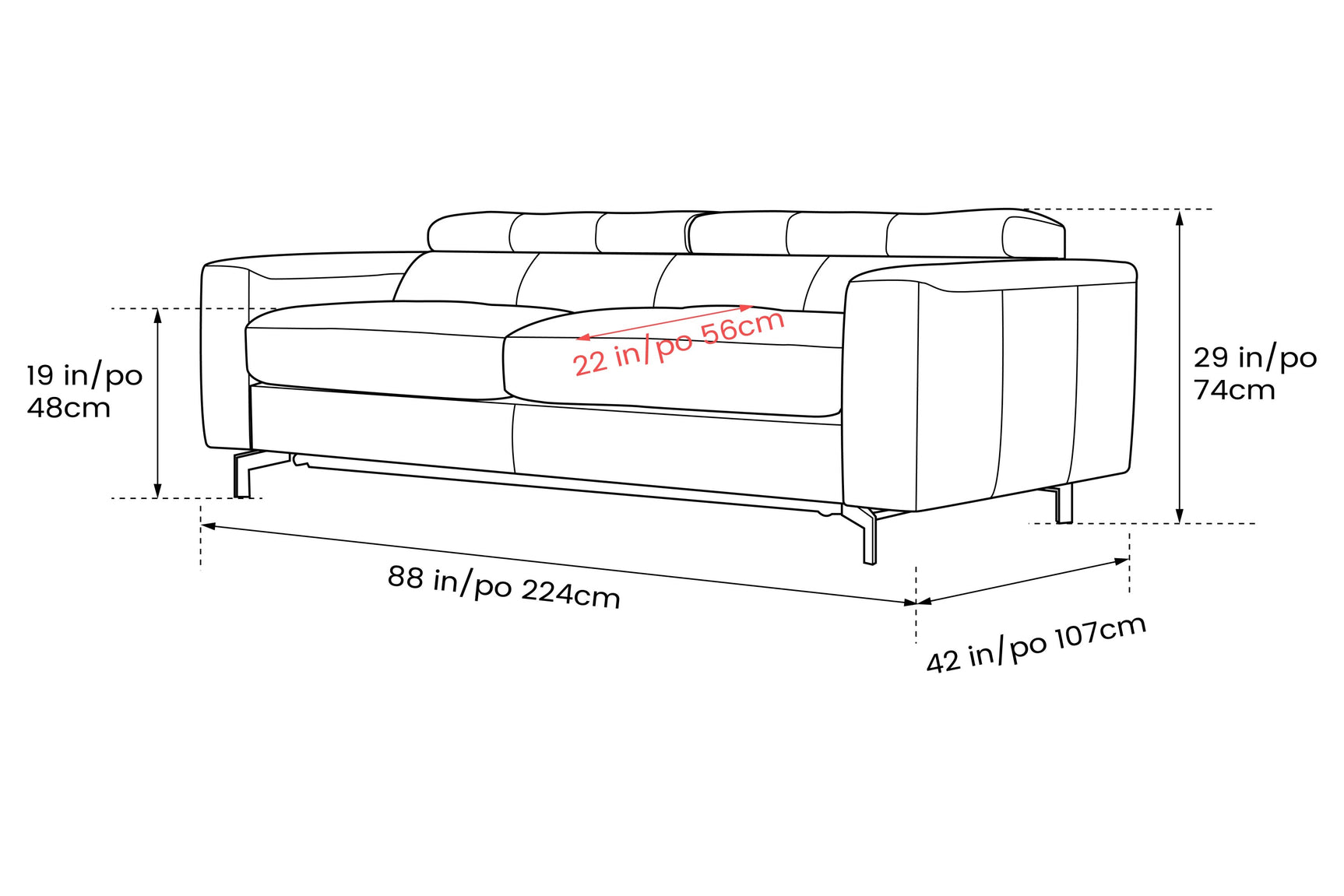 Donna Leather Sofa Bed