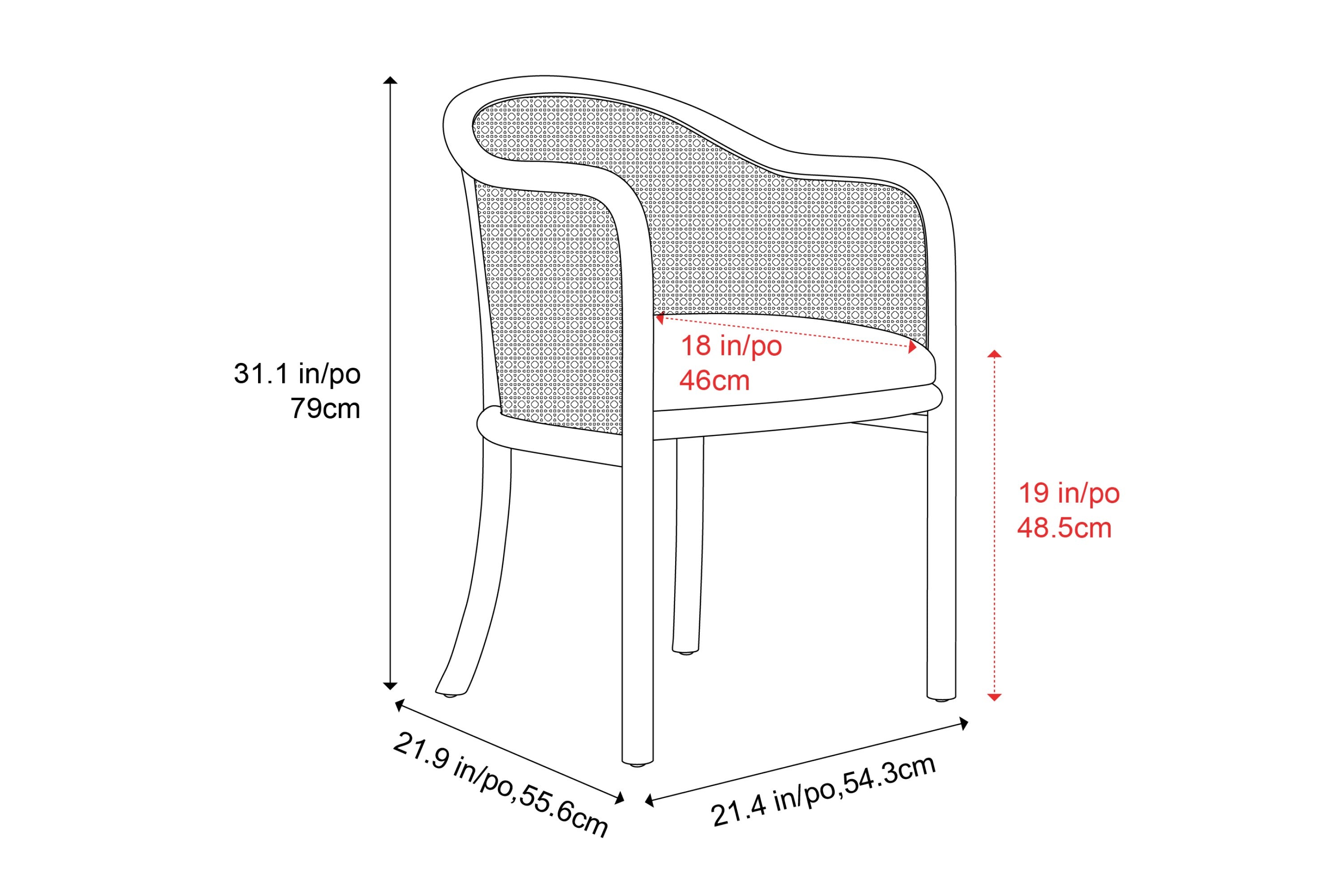 Valencia Dorian Wood Dining Chair, White Oak