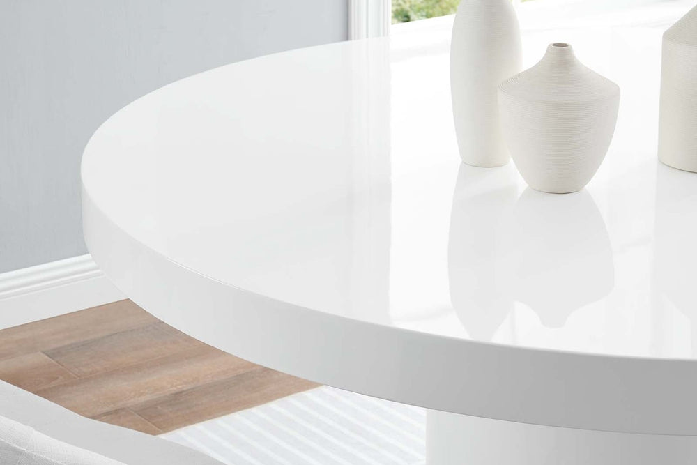 Valencia Anya 60" Round Dining Table, White