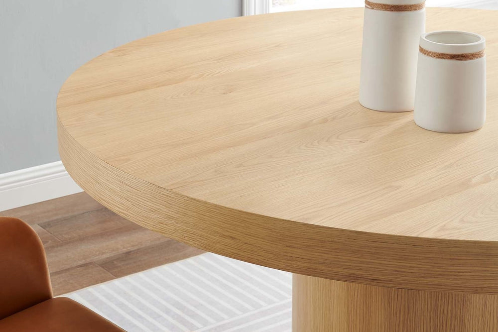 Valencia Anya 60" Round Dining Table, White Oak