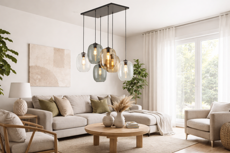 ELIO Mid-Century Modern Pendant Ceiling Light Fixture for Kitchen Island, Dining Room & Living Room