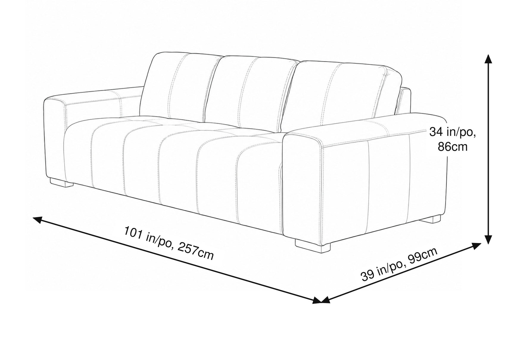 Elara Leather Sofa