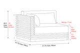 Elise Outdoor Fabric Left Arm Sofa Module