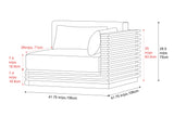 Elise Outdoor Fabric Right Arm Sofa Module