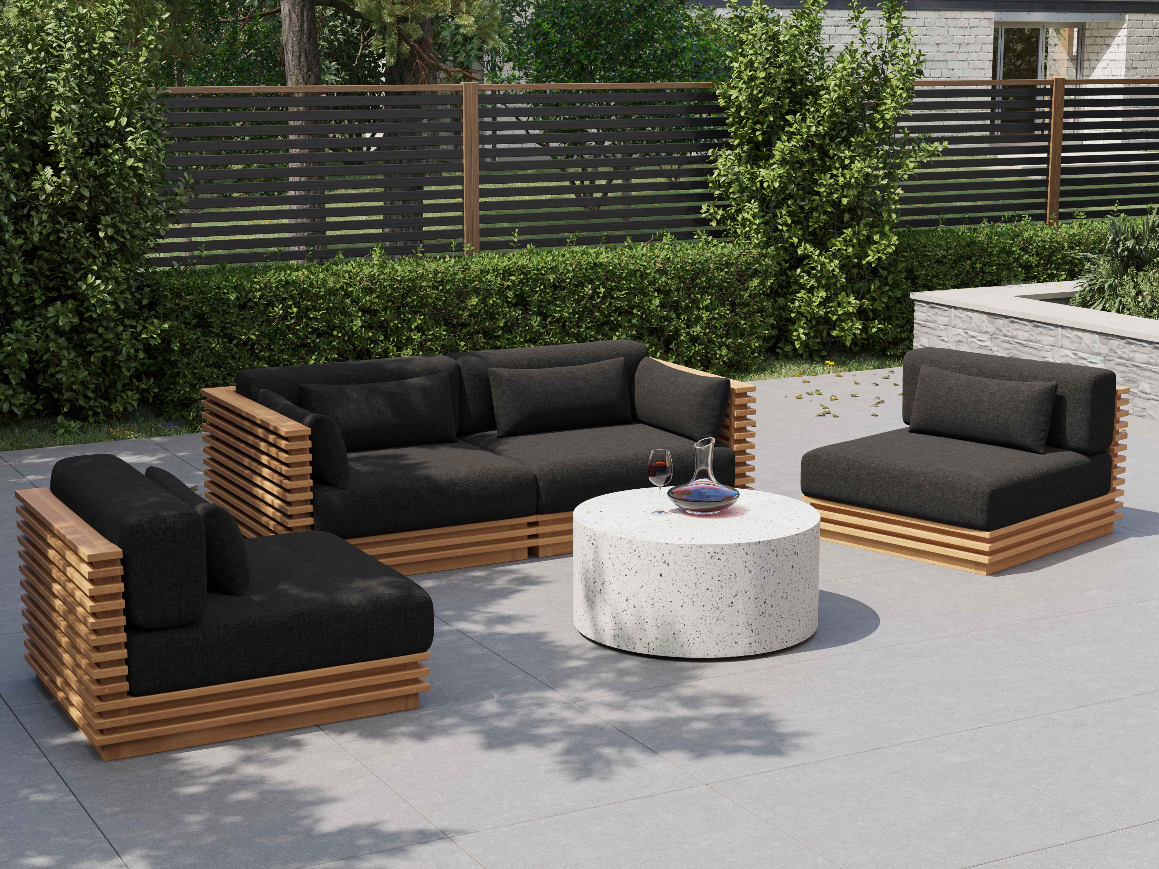 Elise Outdoor Fabric Modular Sofa