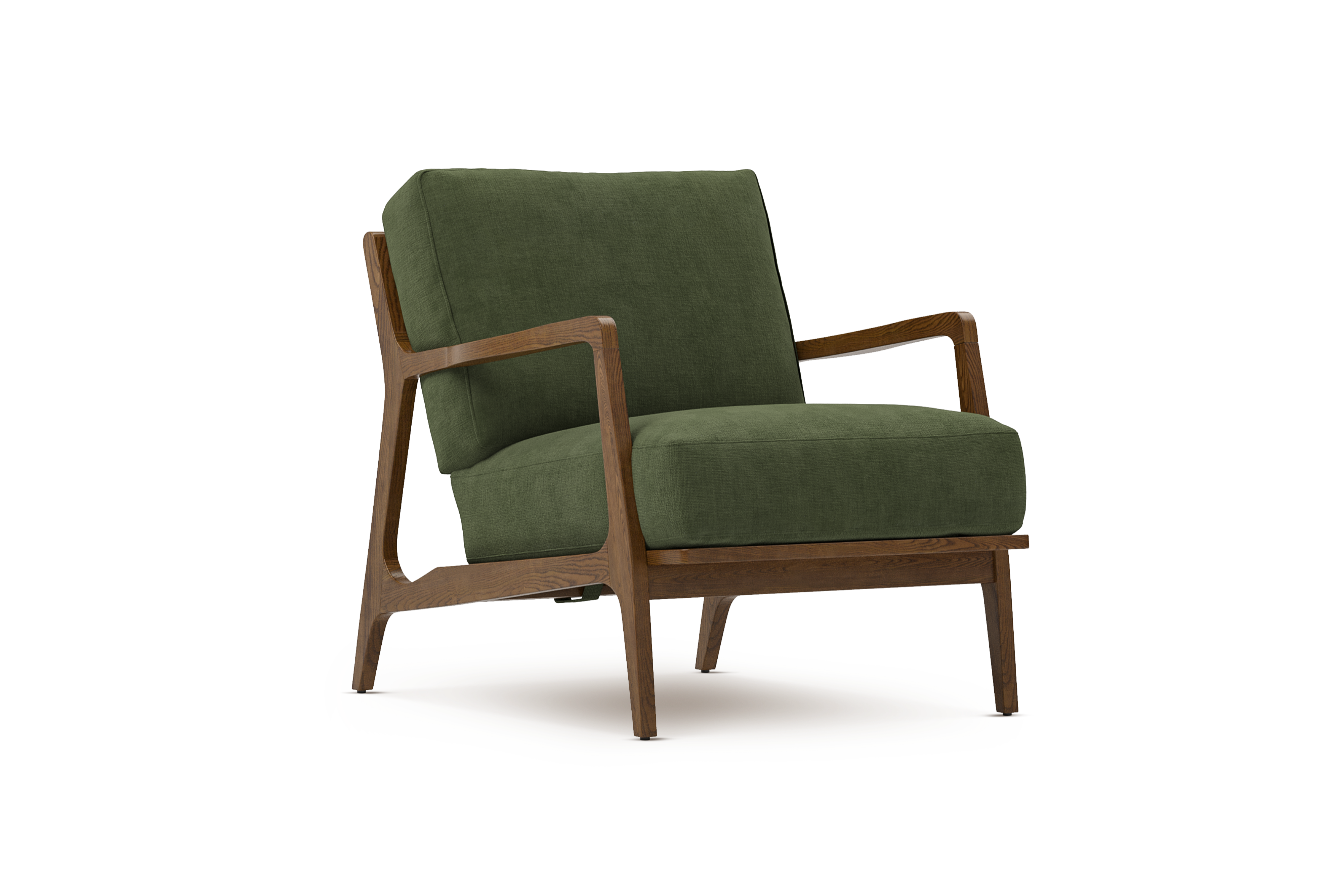 Valencia Ella Fabric Accent Chair, Olive Green