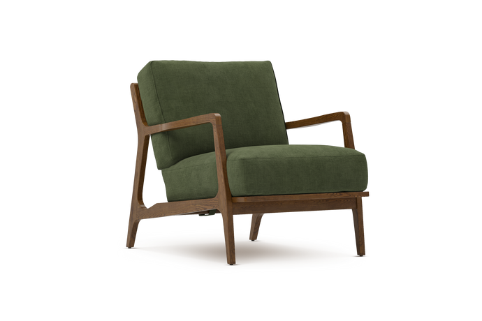 Valencia Ella Fabric Accent Chair, Olive Green Color