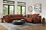 Ellie Leather Corner Sectional Sofa