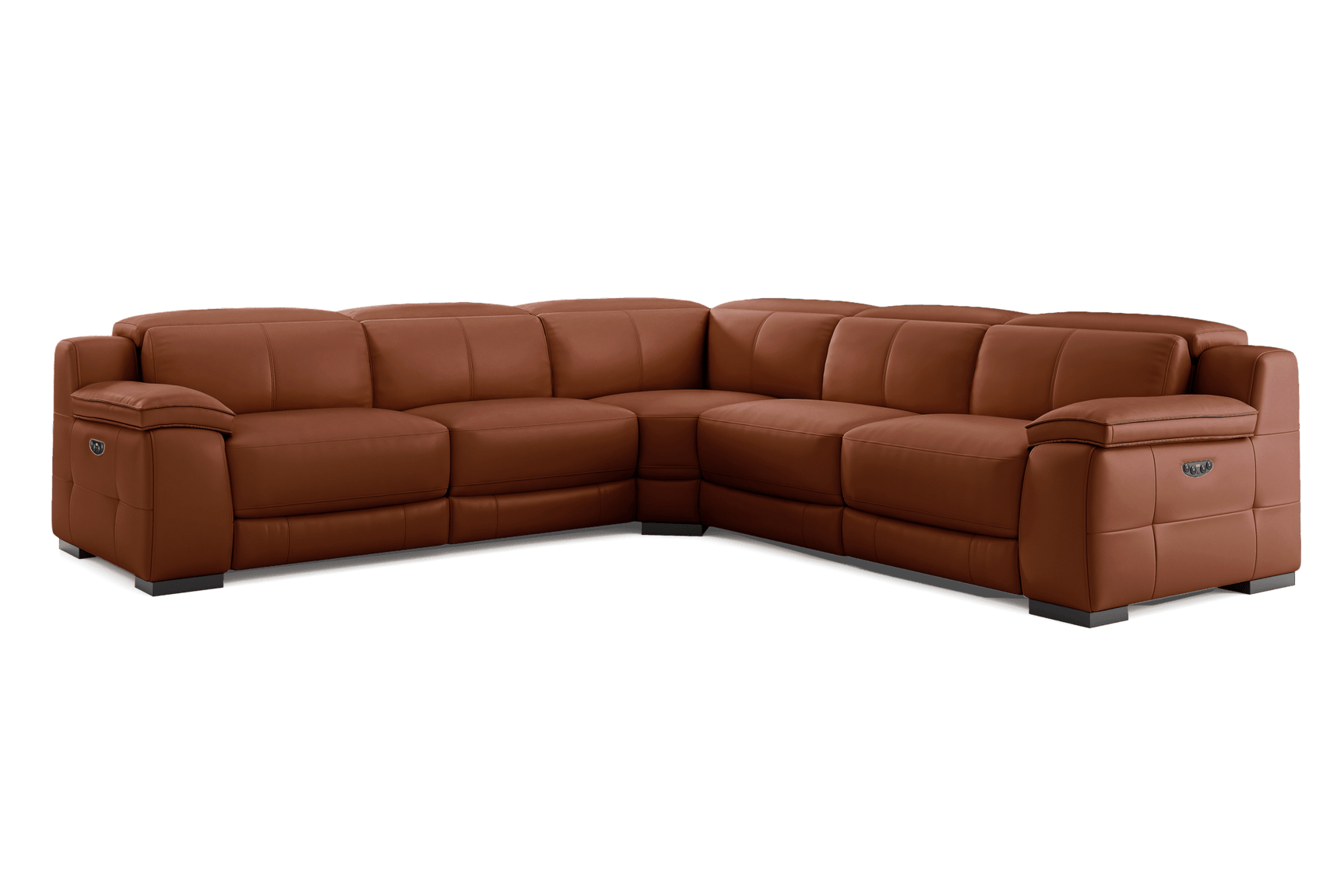 Ellie Leather Corner Sectional Sofa