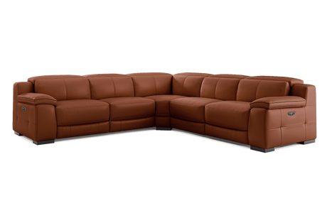 Ellie Leather Corner Sectional Sofa