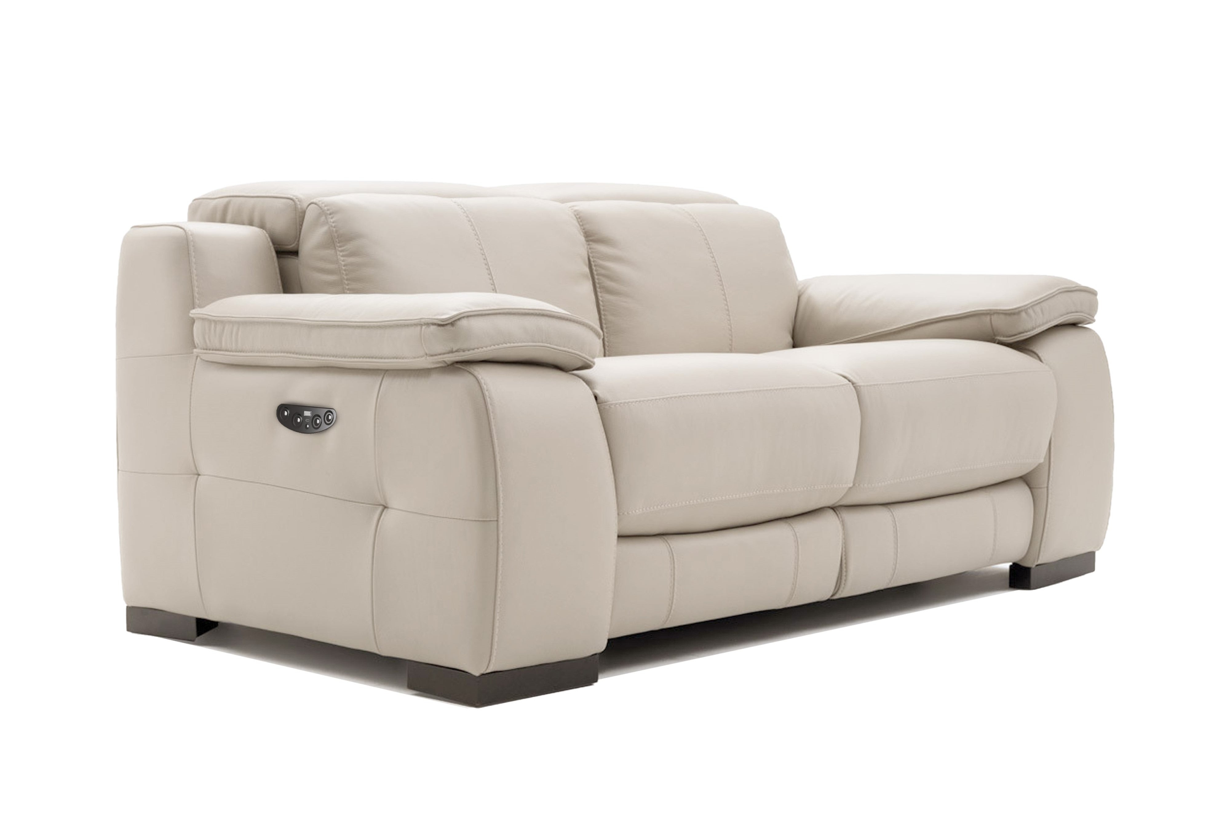 Valencia Ellie Top Grain Leather Loveseat Sofa, Beige