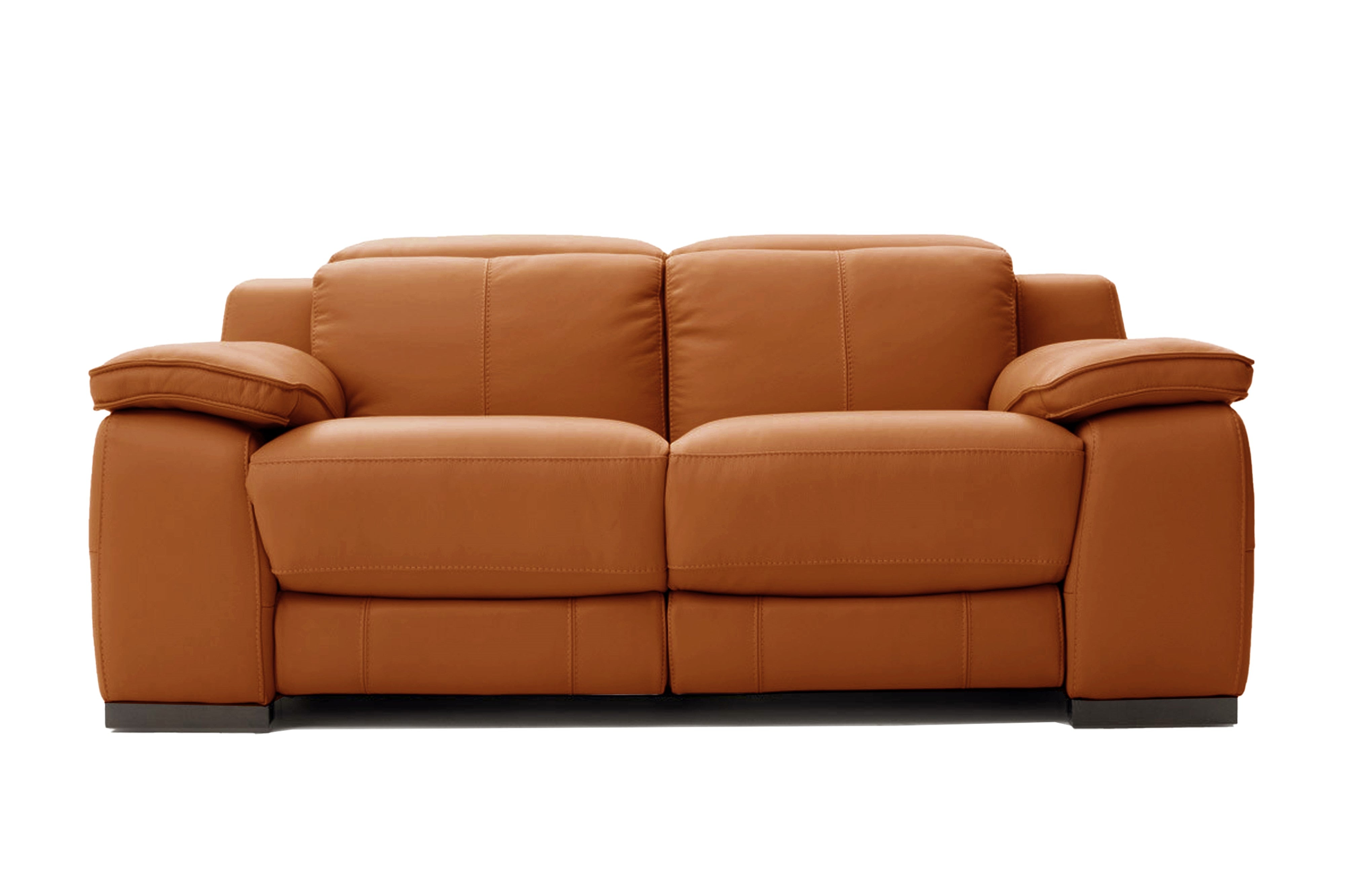 Valencia Ellie Top Grain Leather Loveseat Sofa, Cognac