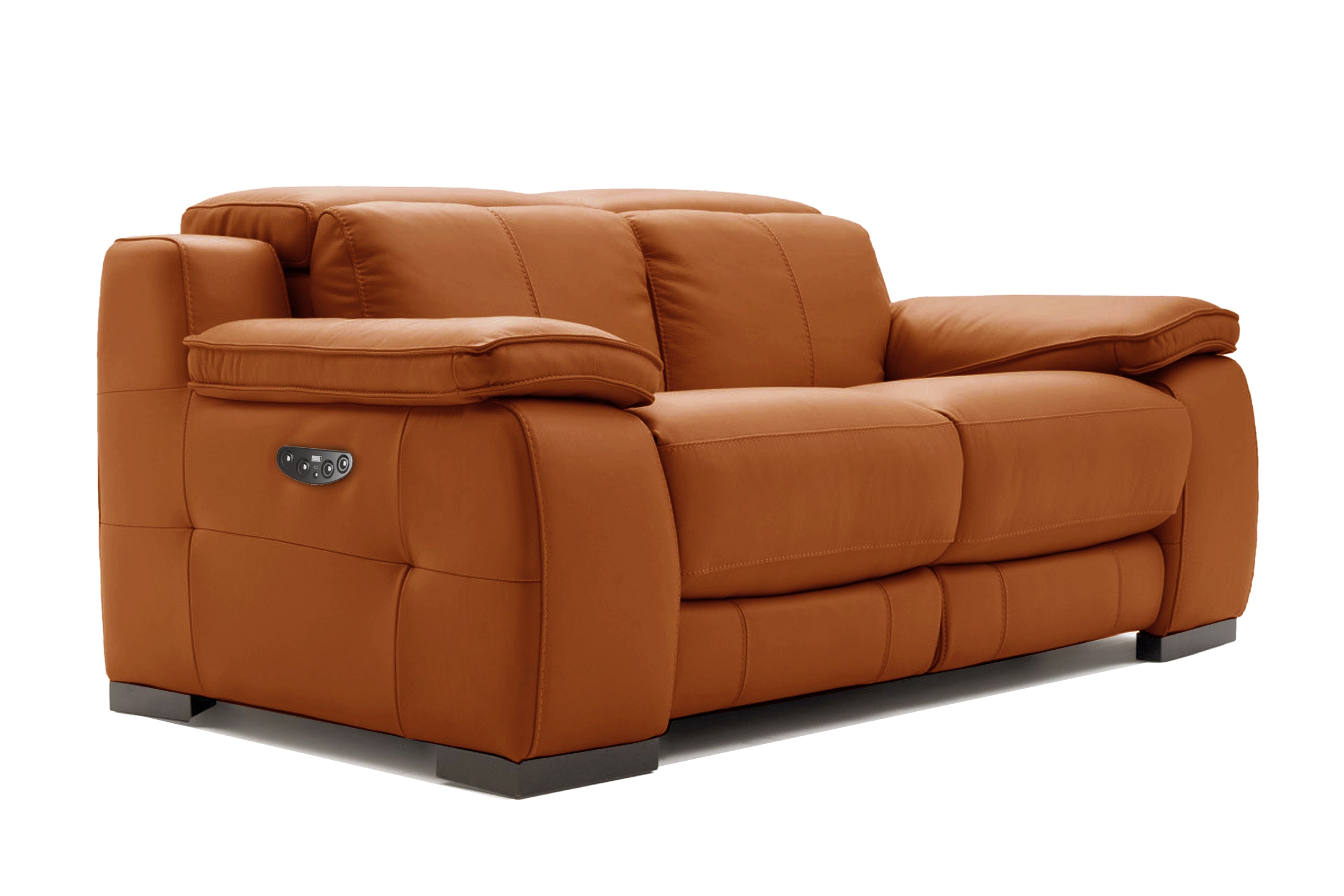 Valencia Ellie Top Grain Leather Loveseat Sofa, Cognac