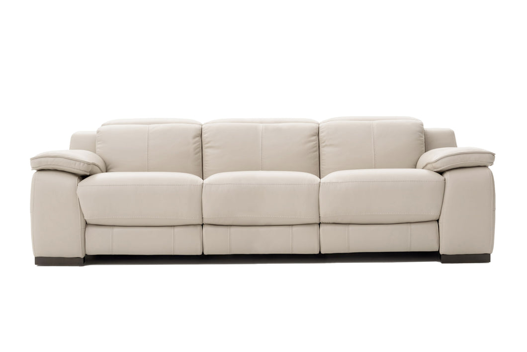 Valencia Ellie Top Grain Leather Three Seats Sofa, Beige