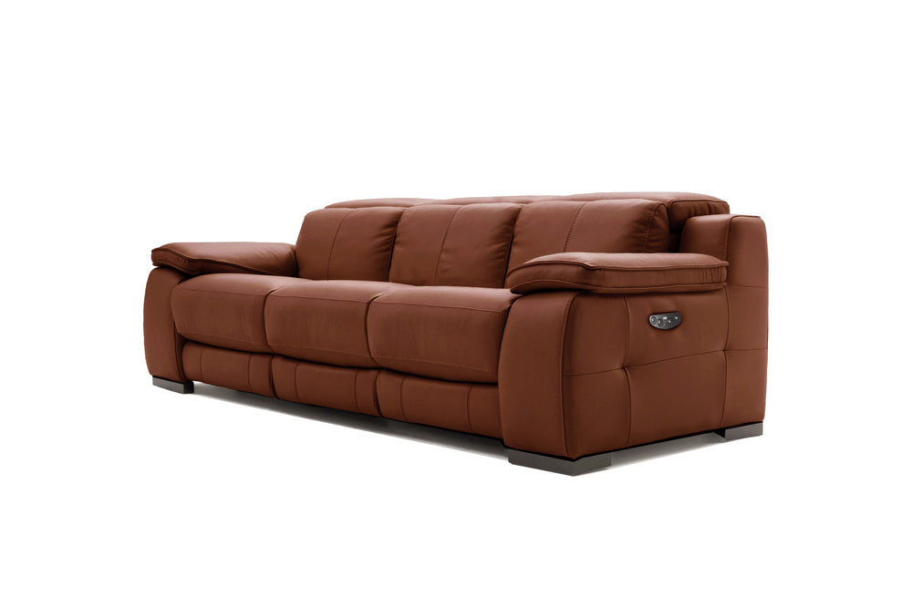 Valencia Ellie Top Grain Leather Three Seats Sofa, Brown