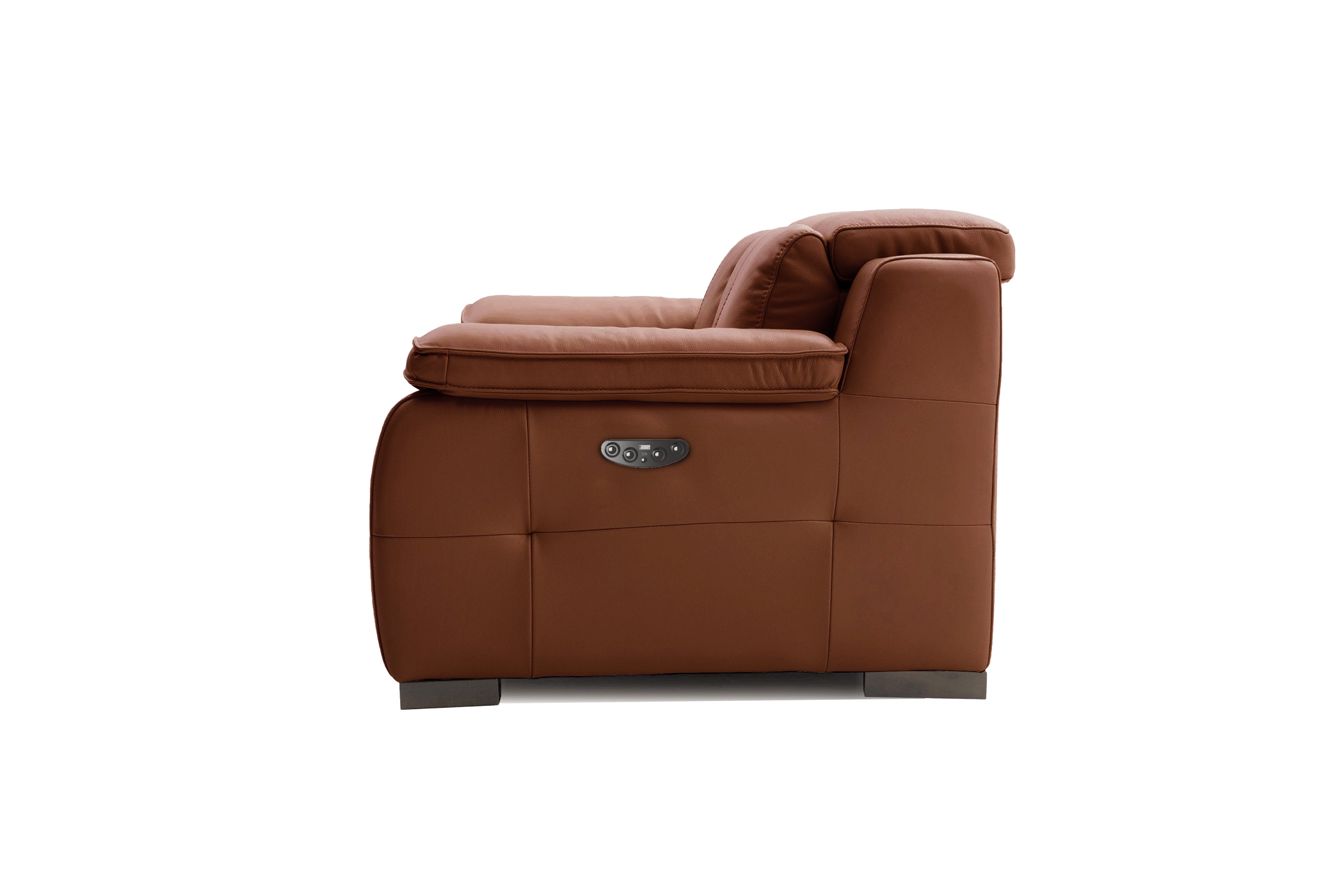 Valencia Ellie Top Grain Leather Three Seats Sofa, Brown