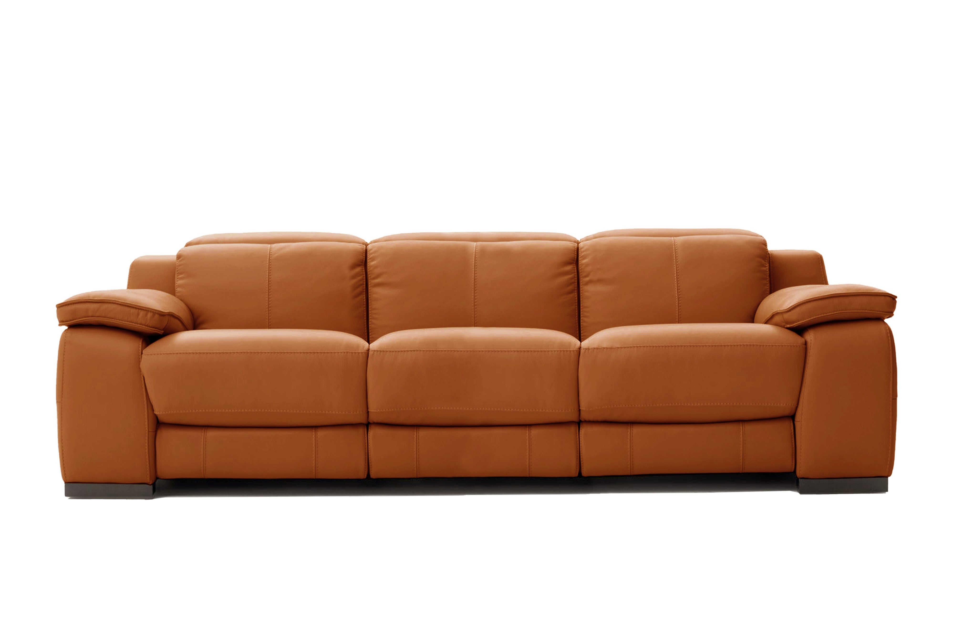 Valencia Ellie Top Grain Leather Three Seats Sofa, Cognac