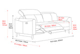 Elodie Leather Dual Recliner Sofa