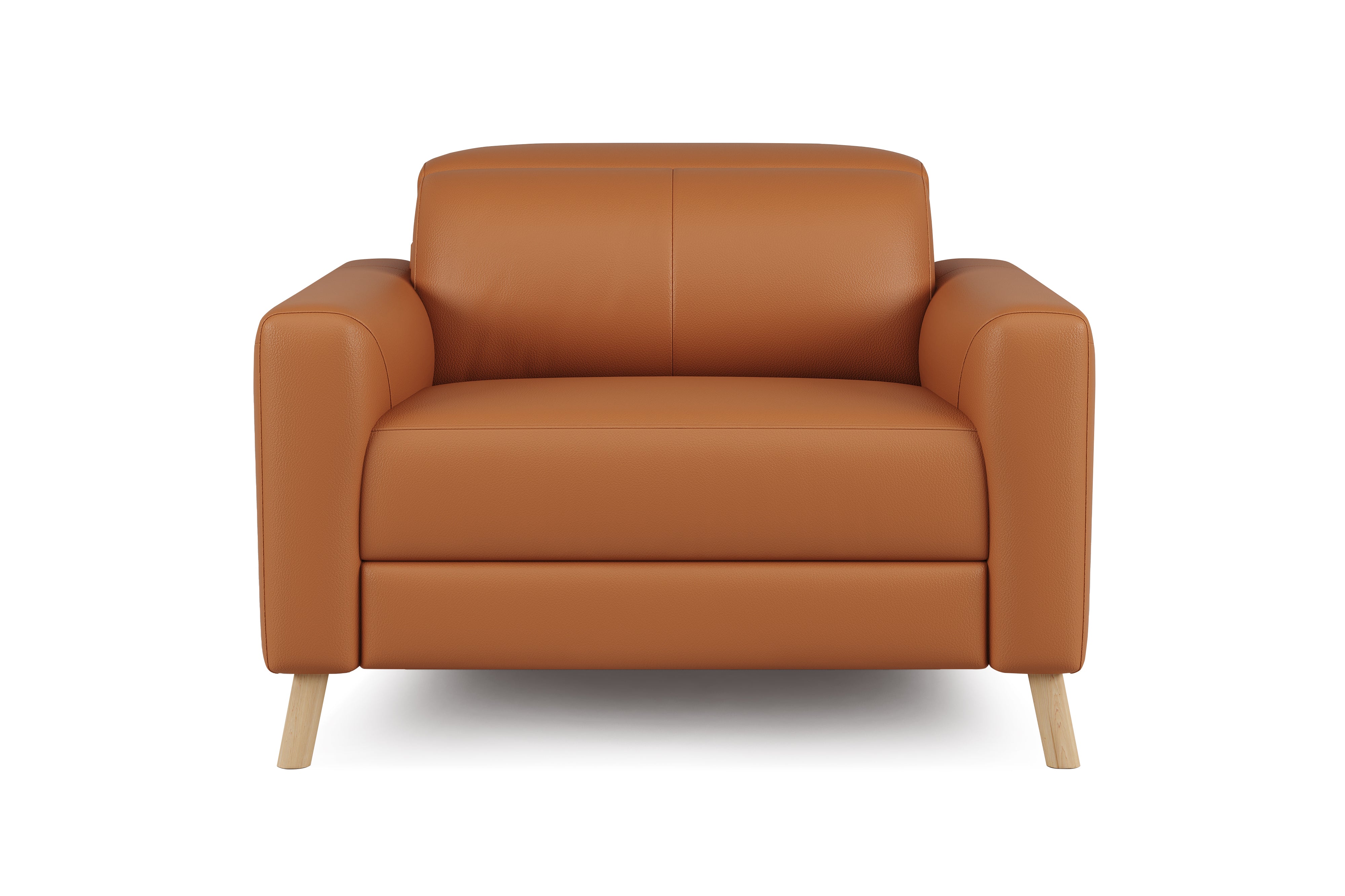 Valencia Elodie Top Grain Leather Accent Chair, Cognac