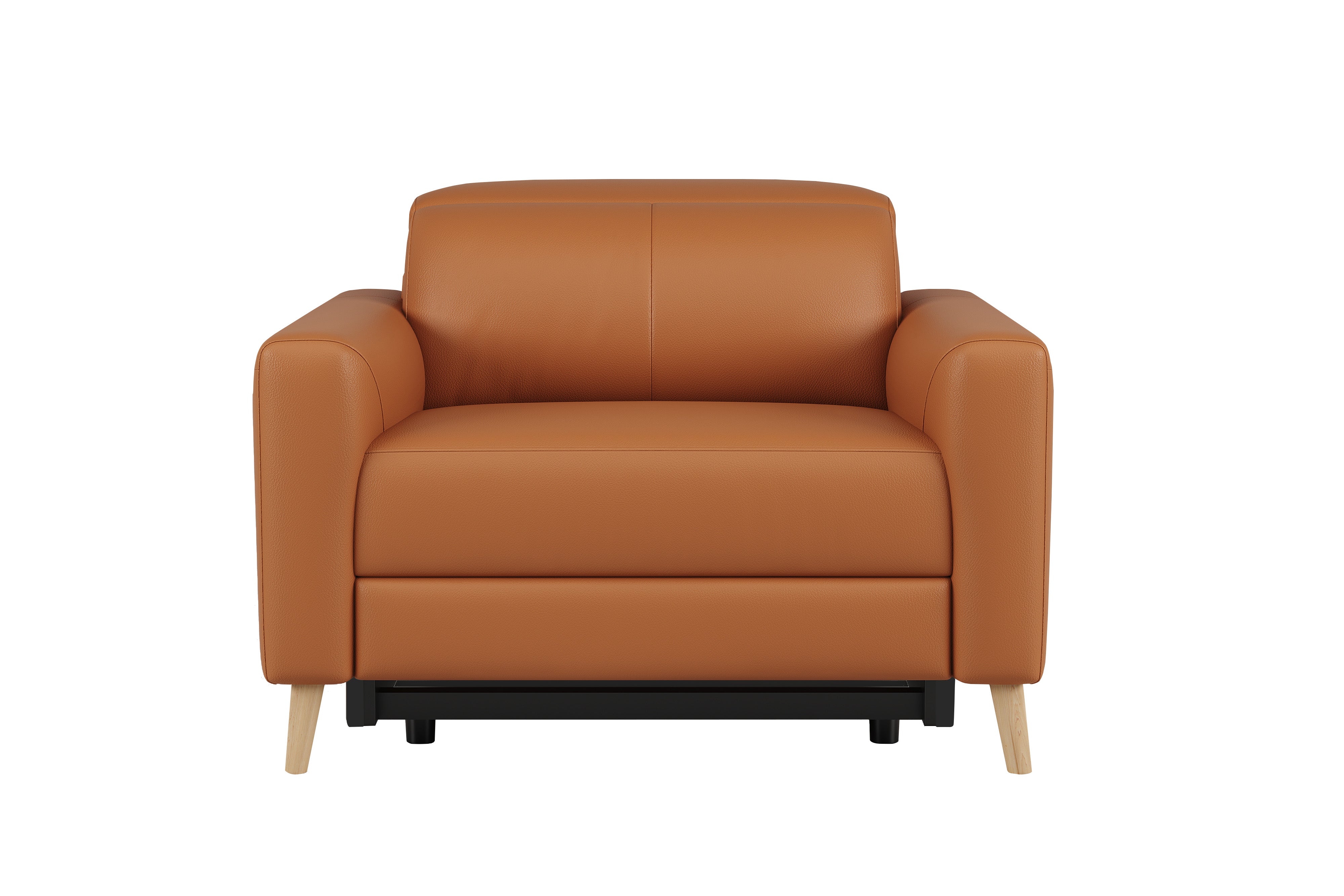 Valencia Elodie Top Grain Leather Recliner Single Seat Sofa, Cognac