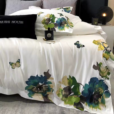 Marigold 800 TC Egyptian Cotton Duvet Set - White