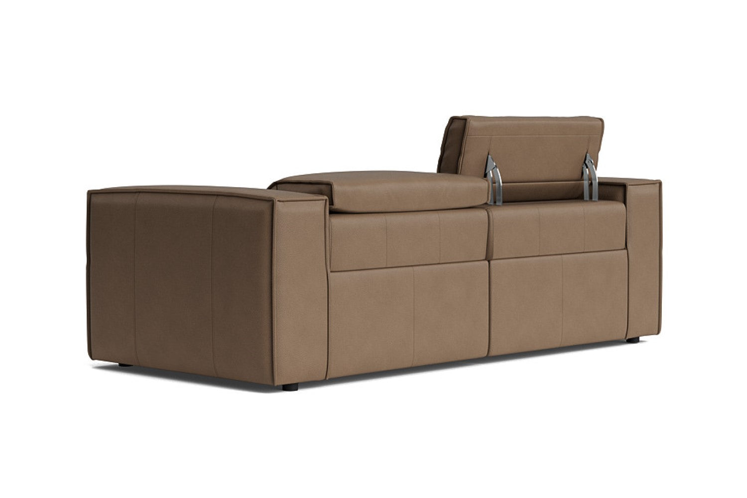 Valencia Emery Leather Recliner Loveseat Sofa, Brown