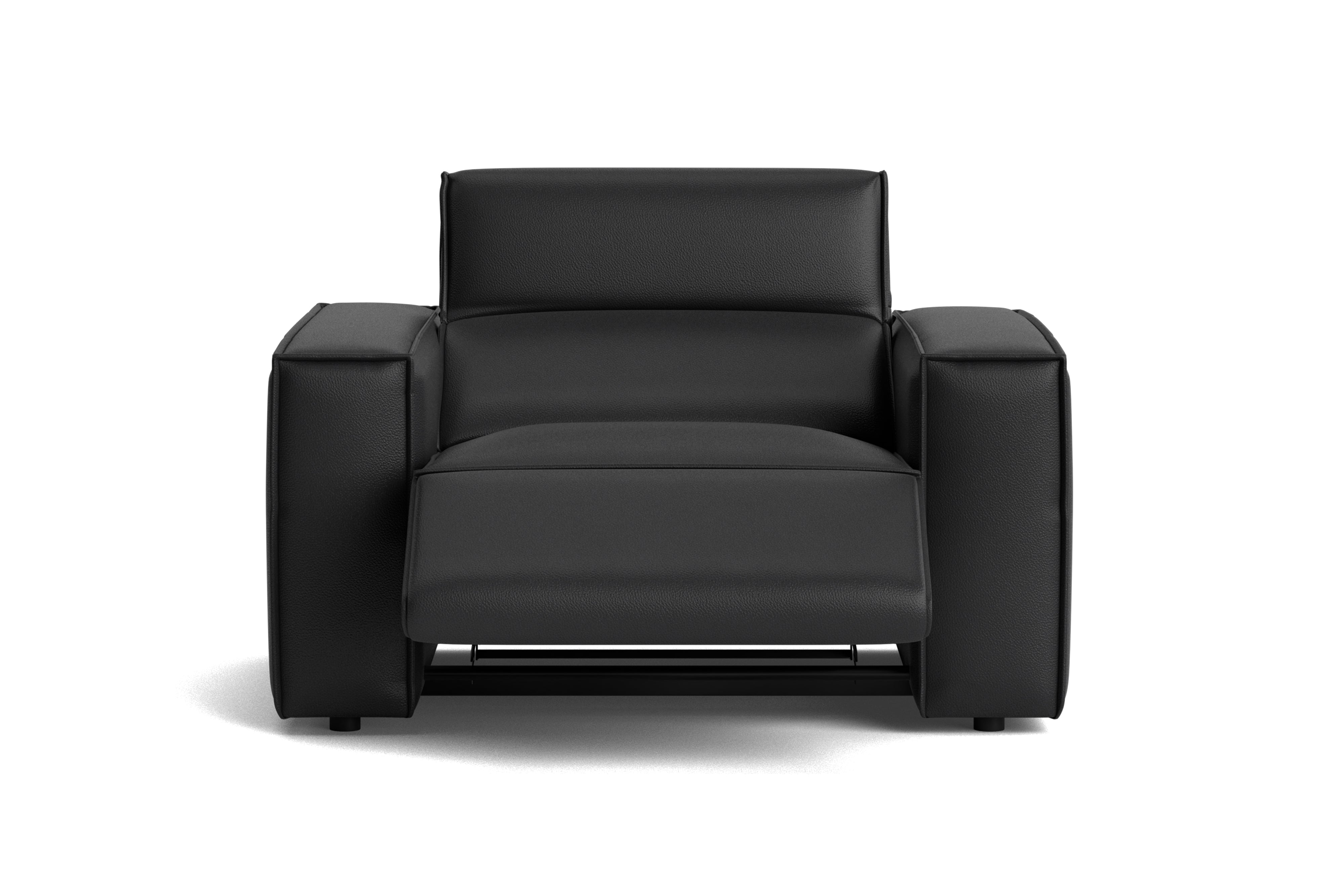 Valencia Emery Top Grain Leather Recliner Seat, Black