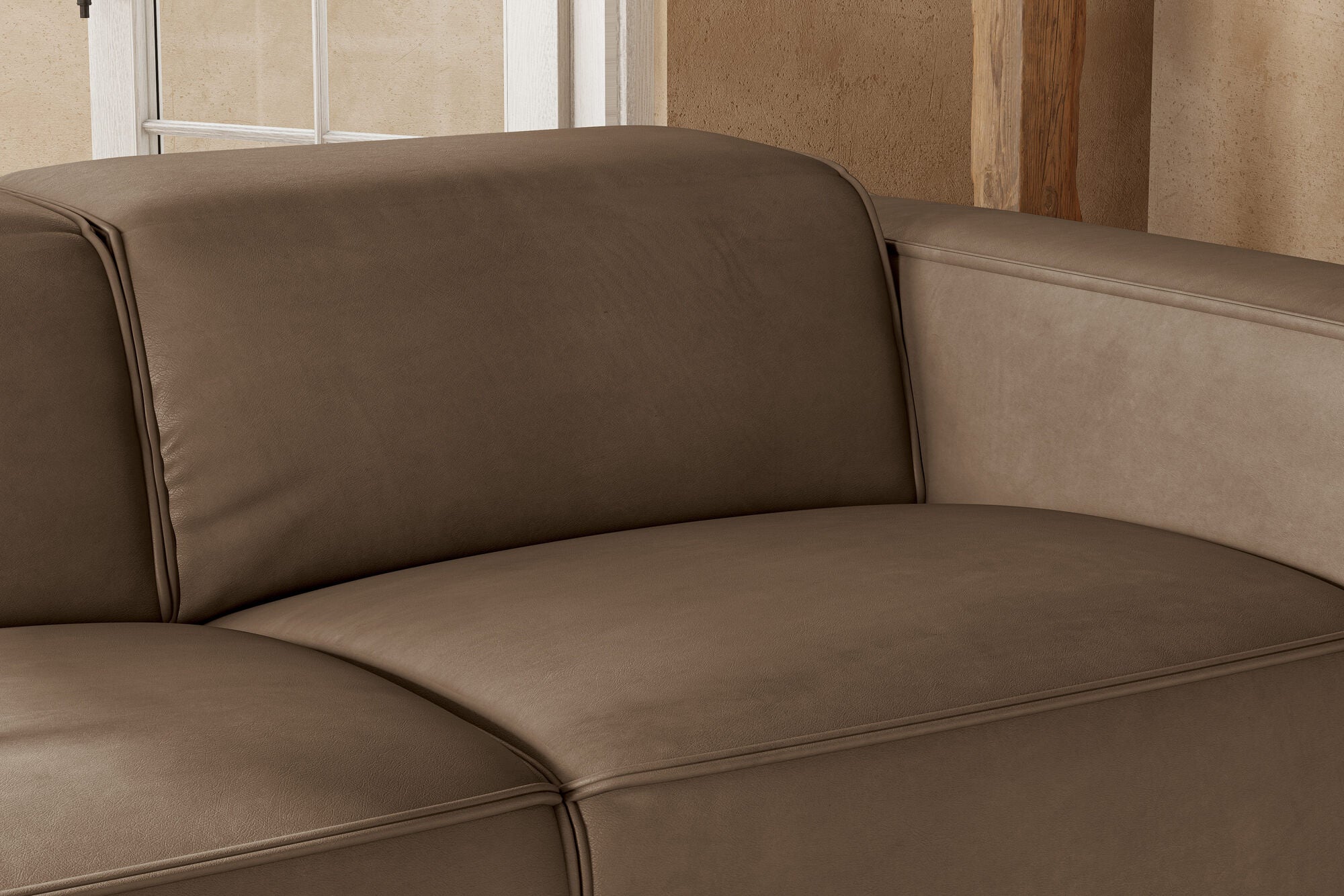 Valencia Emery Leather Recliner Loveseat Sofa, Brown