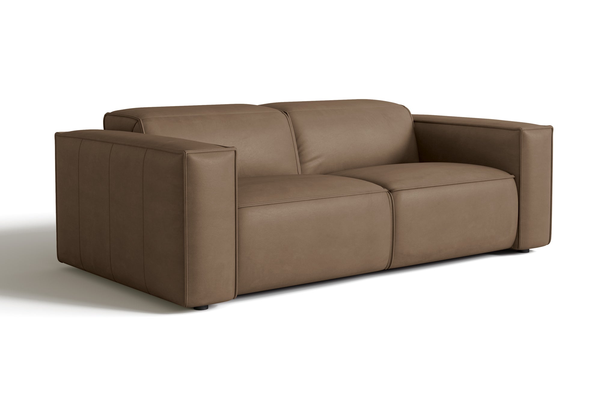 Valencia Emery Leather Recliner Loveseat Sofa, Brown