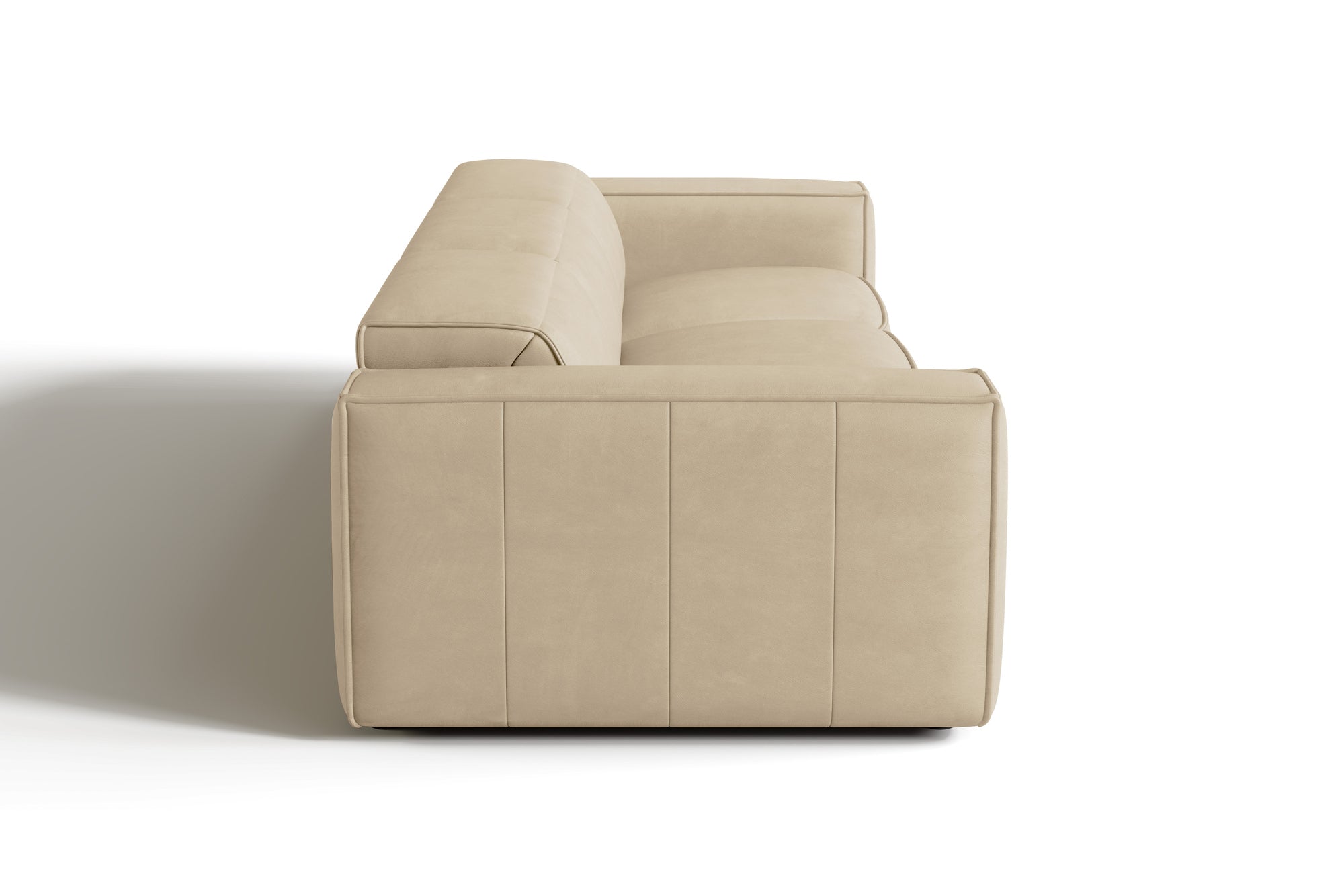 Valencia Emery Leather Recliner Three Seats Sofa, Beige