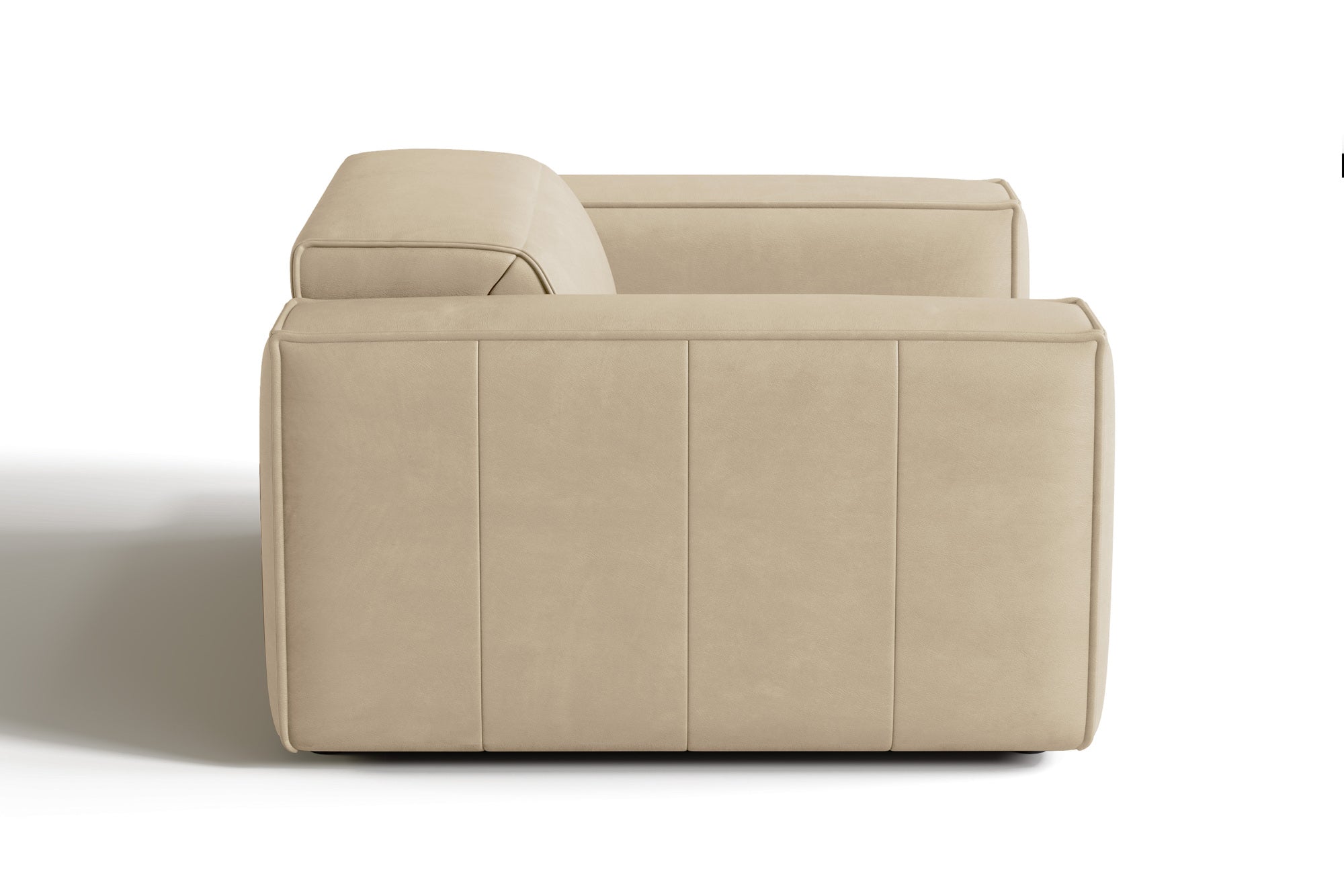 Valencia Emery Top Grain Leather Recliner Seat, Beige