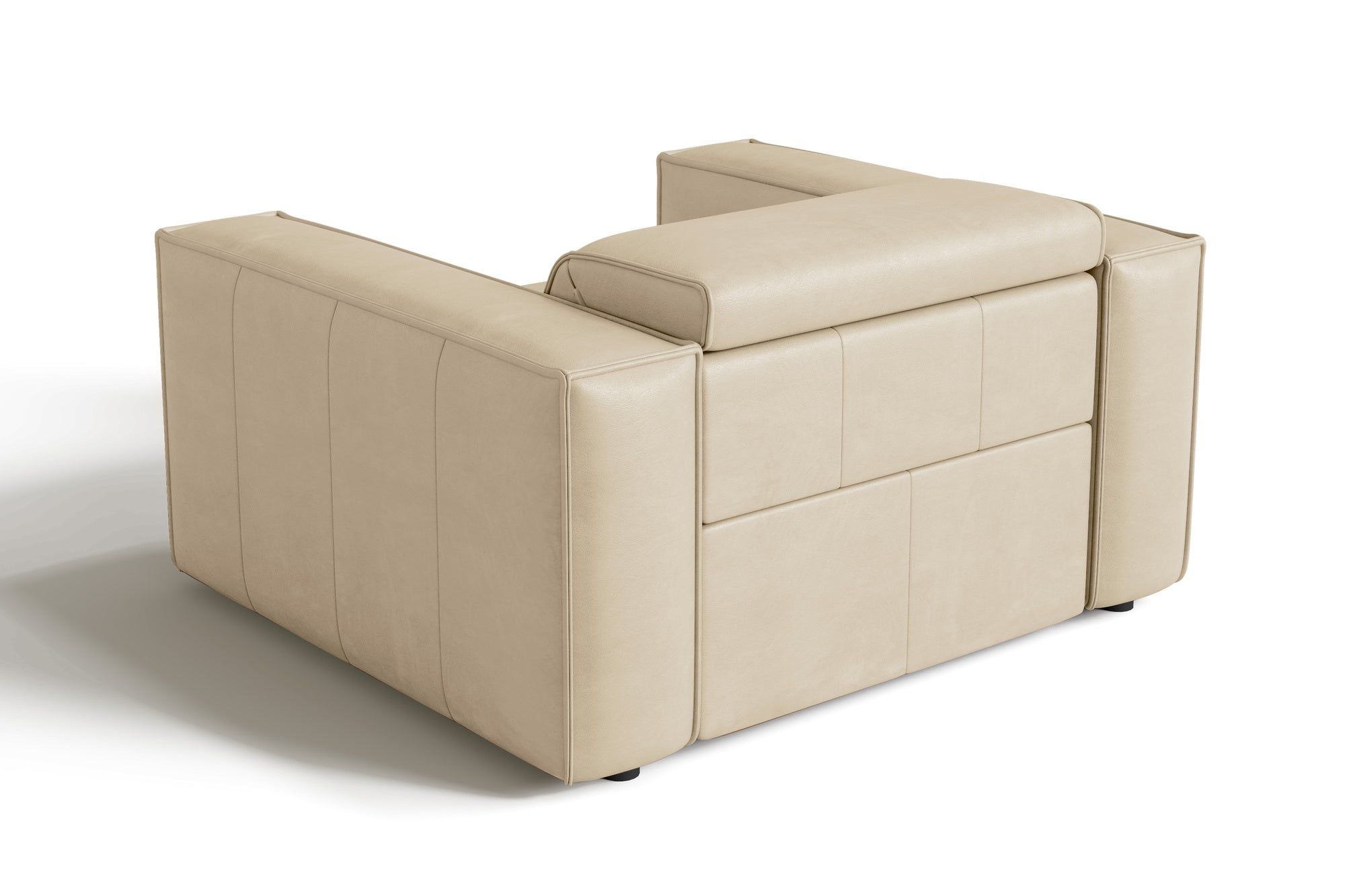 Valencia Emery Top Grain Leather Recliner Seat, Beige