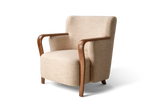 Emma Fabric & Wood Accent Chair