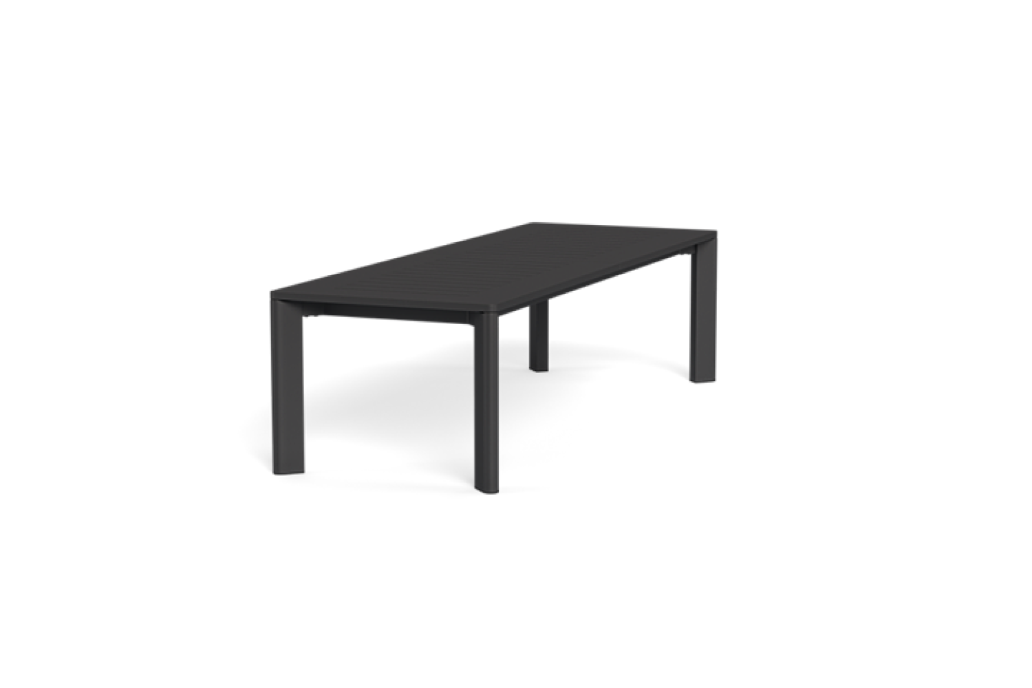 Valencia Ephraim Aluminum Extendable Outdoor Dining Table, Black