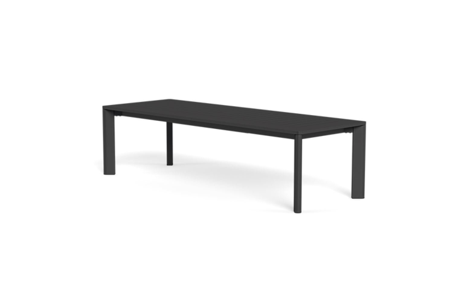 Valencia Ephraim Aluminum Extendable Outdoor Dining Table, Black