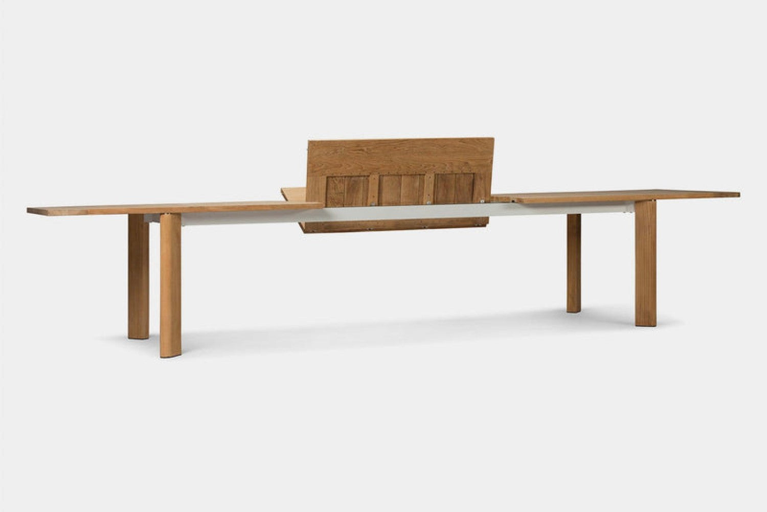 Valencia Ephraim Teak Wood Extension Dining Table, Natural