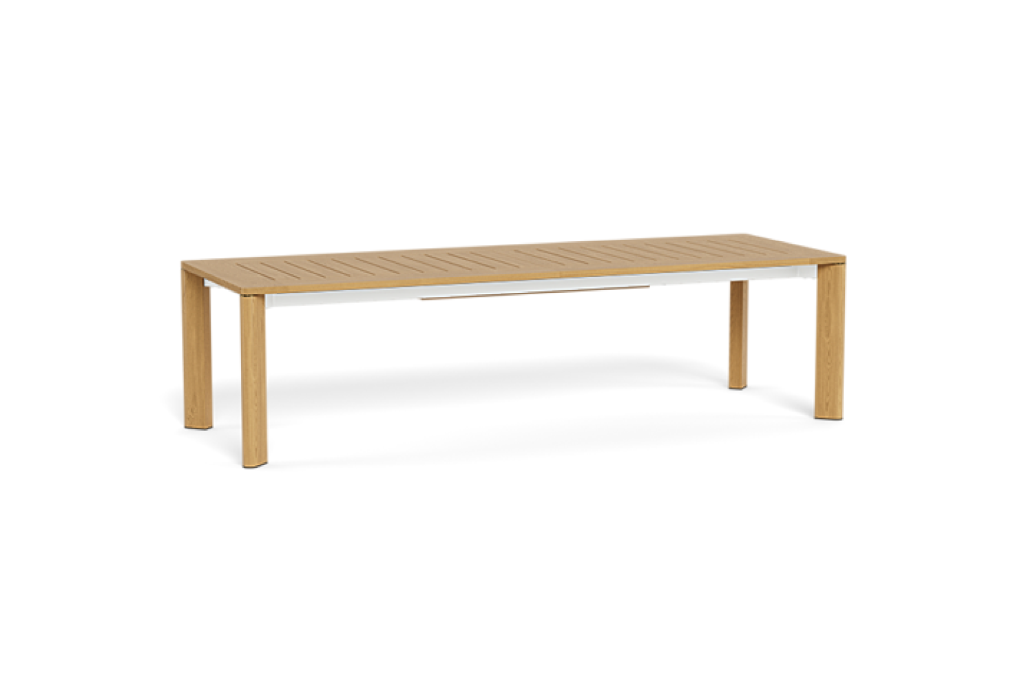 Valencia Ephraim Teak Wood Extension Dining Table, Natural