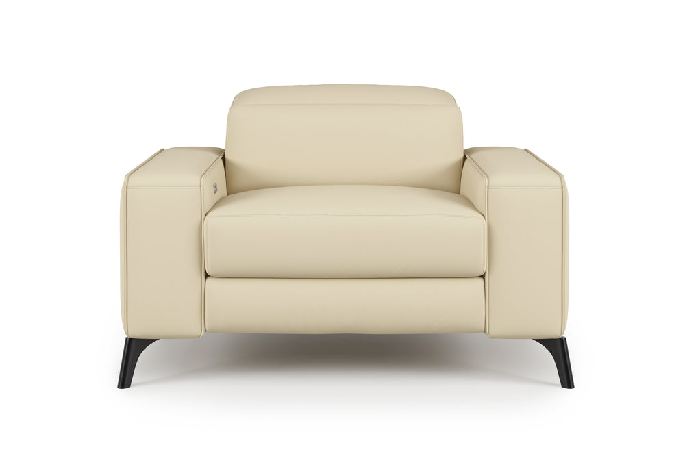 Valencia Esther Top Grain Leather Recliner Seat, Beige