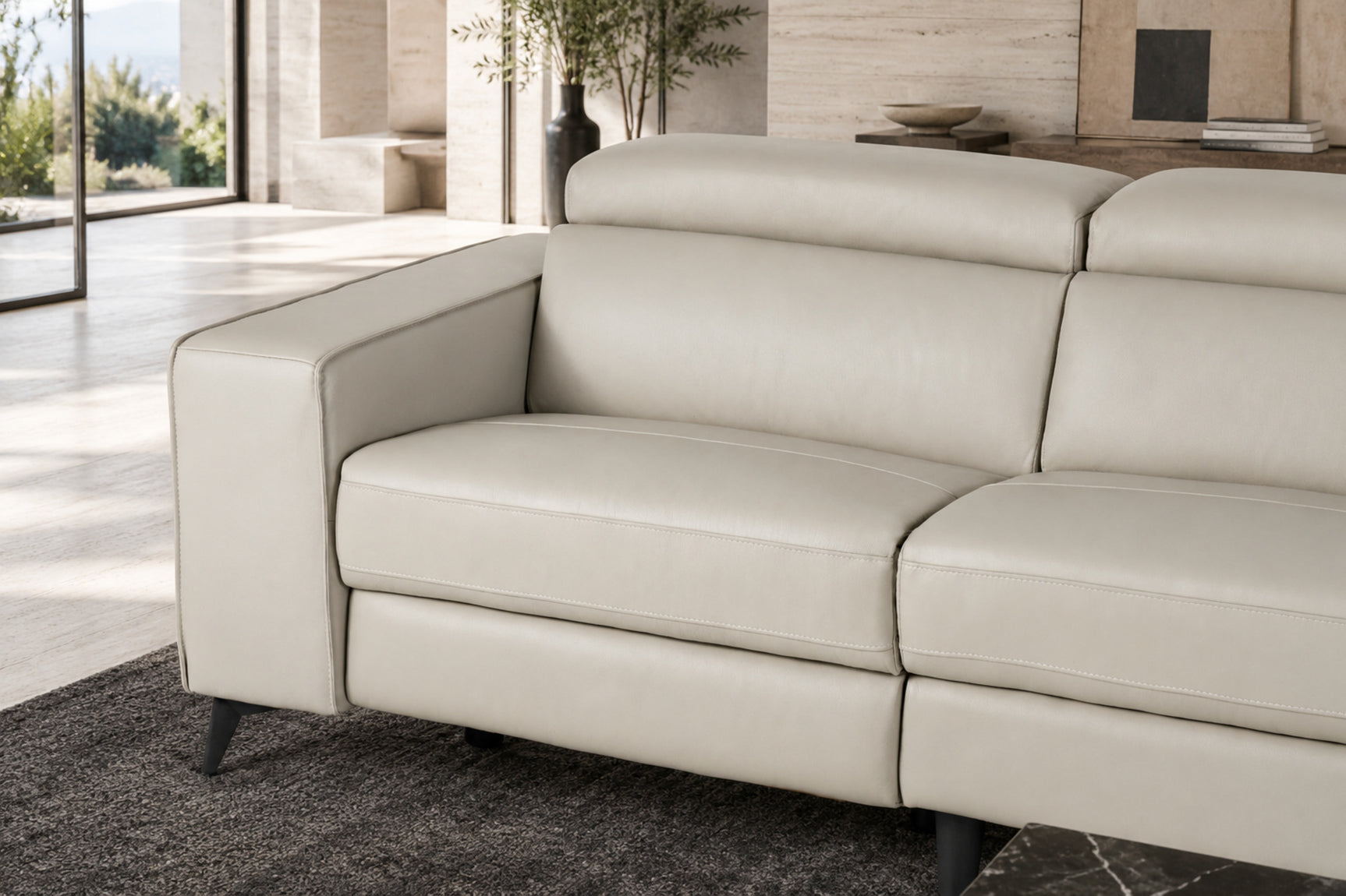 Esther Leather Dual Recliner Sofa