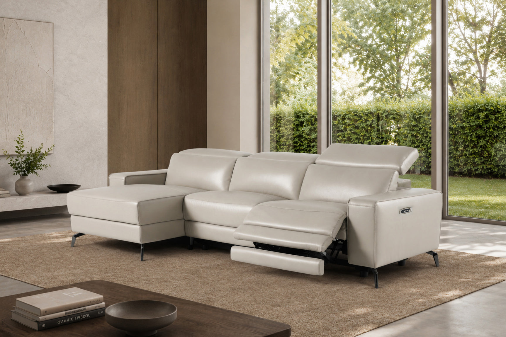 Esther Leather Recliner Sectional Sofa