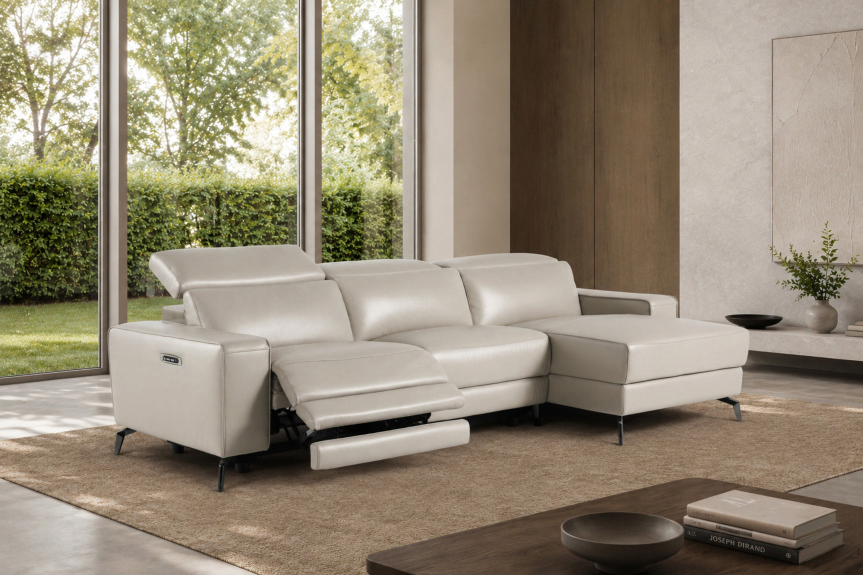 Esther Leather Recliner Sectional Sofa