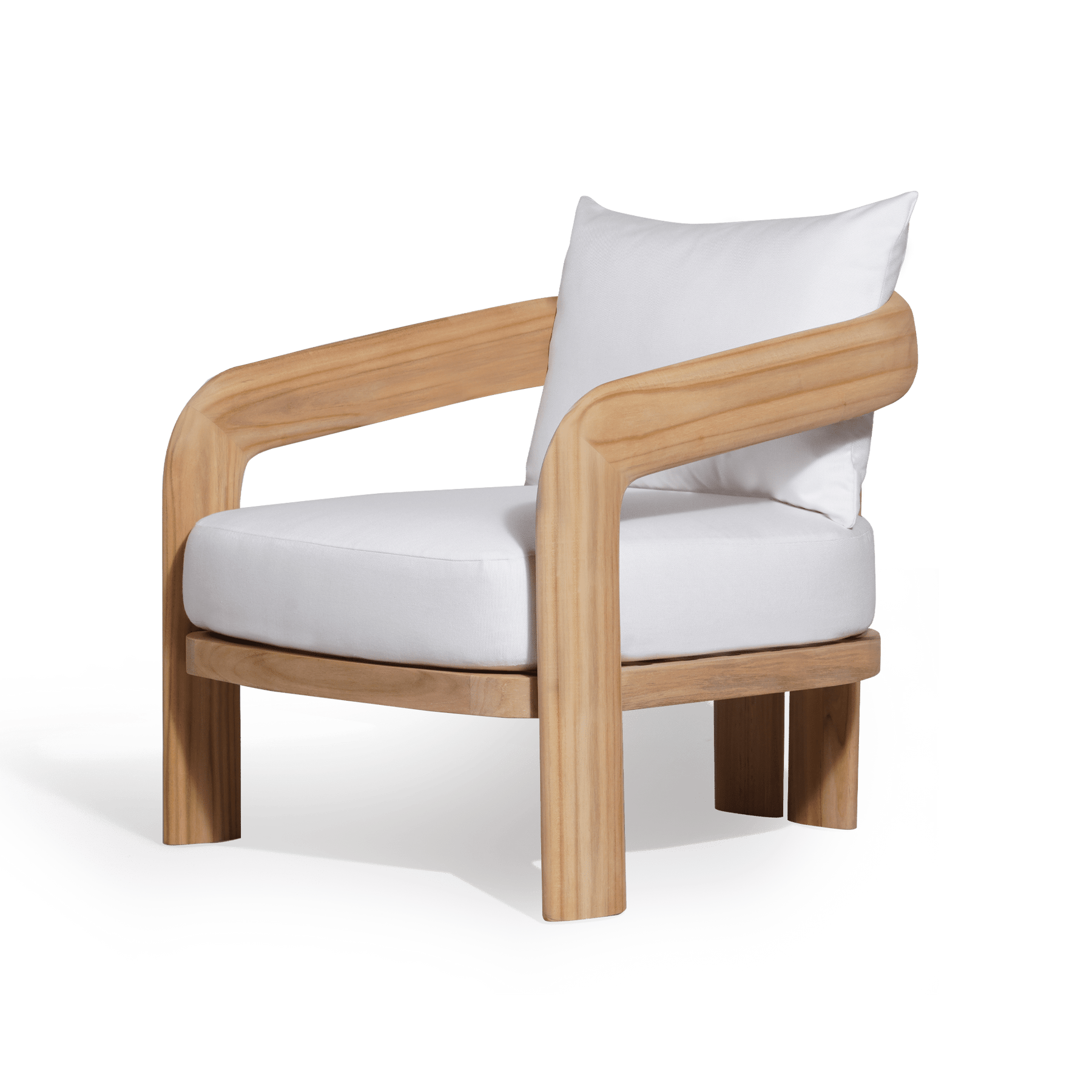 Valencia Eulalie Wood Outdoor Lounge Chair, Natural