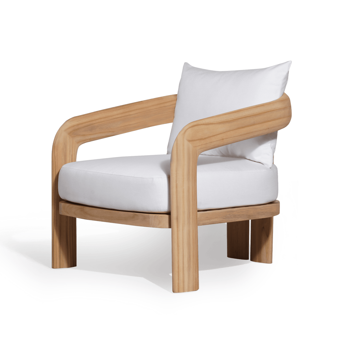 Valencia Eulalie Wood Outdoor Lounge Chair, Natural