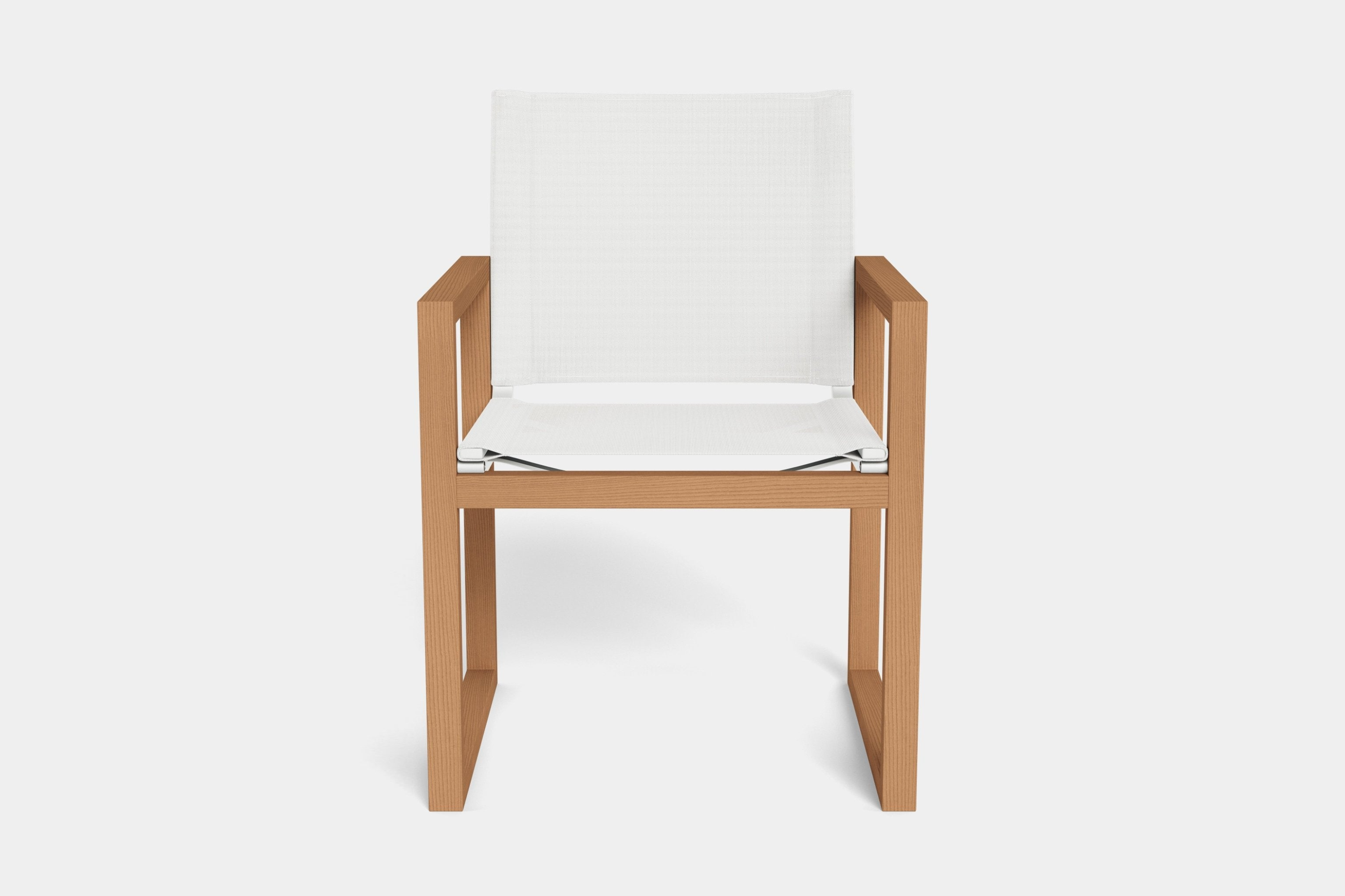 Valencia Ewan Teak Wood Outdoor Dining Chair, White