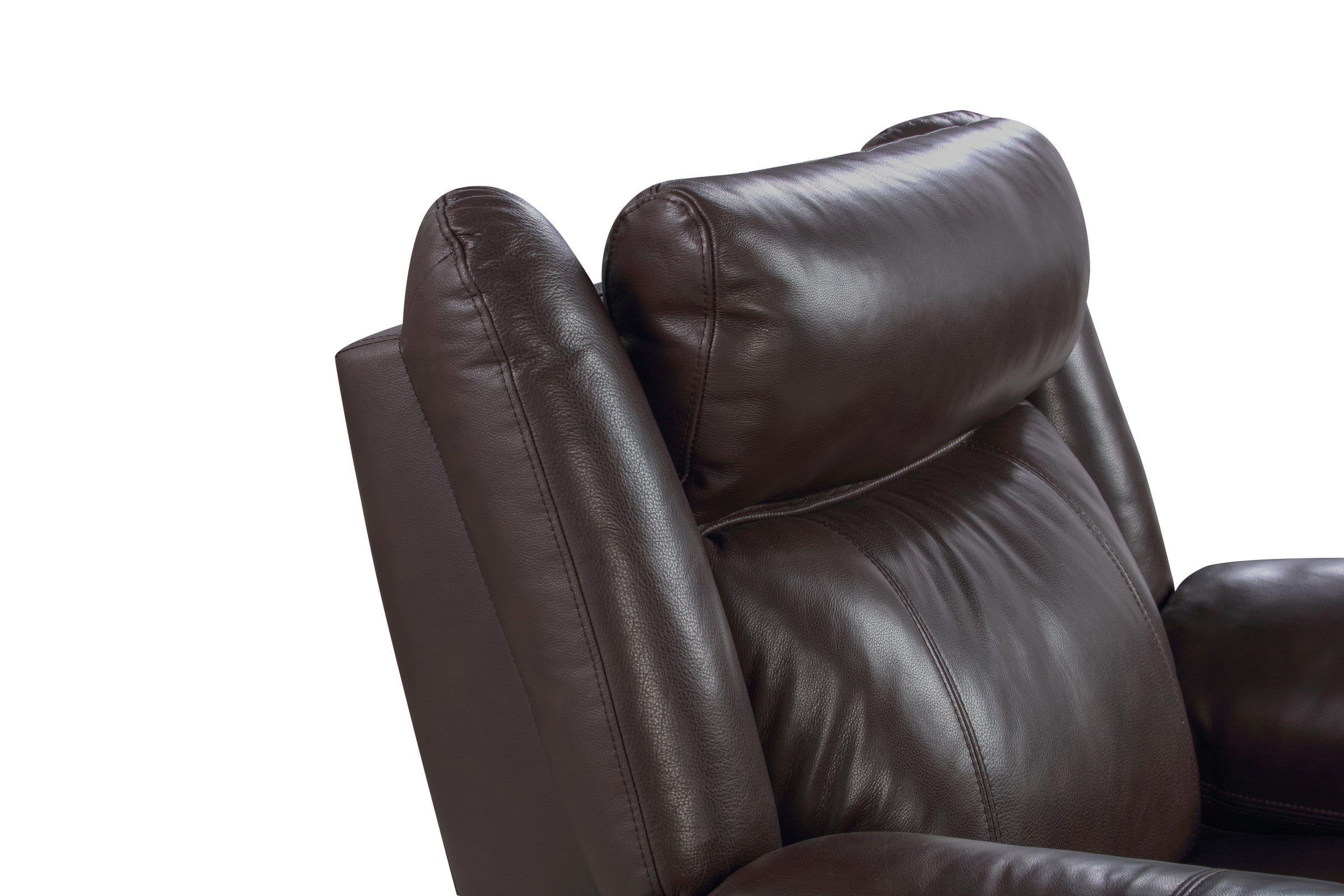 Valencia Charlie Leather Power Recliner Three Seats Sofa, Dark Brown