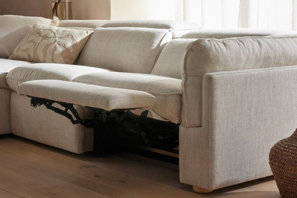 Valencia Fernanda Fabric Modular Sectional Sofa, Three Seats with Left Chaise, Beige