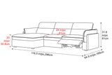 Fernanda Fabric Recliner Sectional Sofa