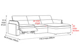 Fernanda Fabric Recliner Sectional Sofa